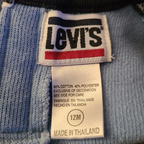 LEVI'S blue long sleeve sweater with bulldog on front - Picture 3 of 3